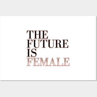 The future is female - rose gold glitter Posters and Art